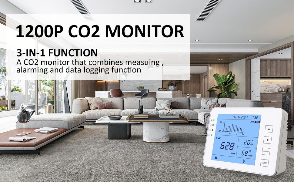 GZAIR 1200P Datalogger CO2 monitor for indoor