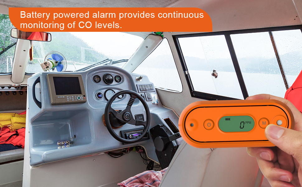 GZAIR SA103 CO Carbon Monoxide Detector Portable CO Monitor IP67 Waterproof CO Gas Alarm for Home and Travel - GZAIR