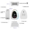GZAIR PT01 Smart Wi-Fi CO2 Meter with Smoke Alarm, Data Logger, Tabletop & Wall Mountable Carbon Dioxide Monitor, Temperature and Humidity, with Visual, Audible Alerts, Rechargeable Battery Included - Image 6