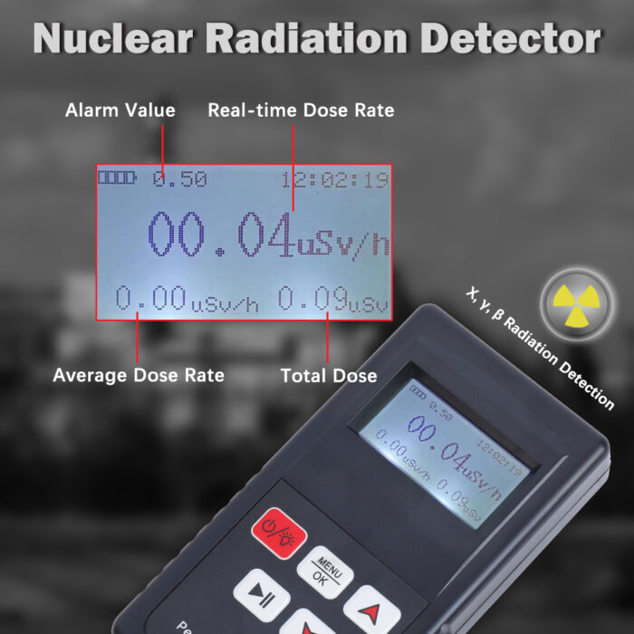 FS300 Geiger Counter Nuclear Radiation Detector Dosimeter, Portable Beta Gamma X-ray Radiation Meter Monitor - Image 2
