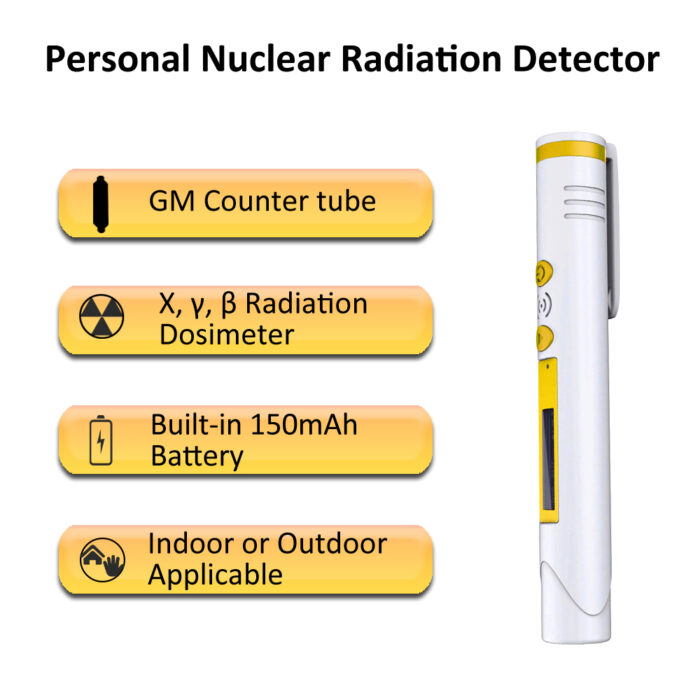 HFS-P3 Geiger Counter Personal Dosimeter, High Sensitivity Nuclear Radiation Detector, Portable Beta Gamma X-ray Radiation Monitor, Battery Powered - Image 2