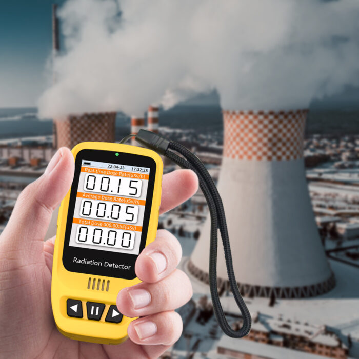 HFS-20 Geiger Counter Nuclear Radiation Detector, Personal Dosimeter, Portable Beta Gamma X-ray Radiation Monitor with Backlight LCD Display, Battery Powered - Image 3