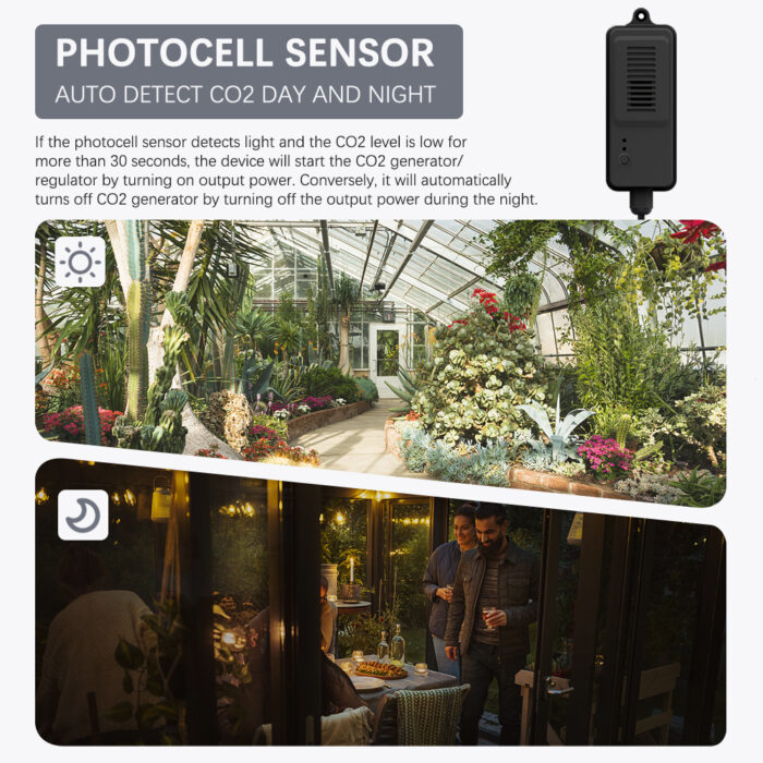GZAIR 1600P-V CO2 Controller, CO2 regulator Monitor, CO2 Sensor for Greenhouse, Grow Room, Plant, Home Grower, Chamber - Image 3