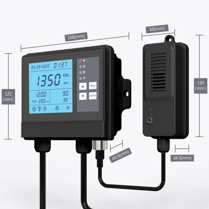 GZAIR 1600P-V CO2 Controller, CO2 regulator Monitor, CO2 Sensor for Greenhouse, Grow Room, Plant, Home Grower, Chamber - Image 6