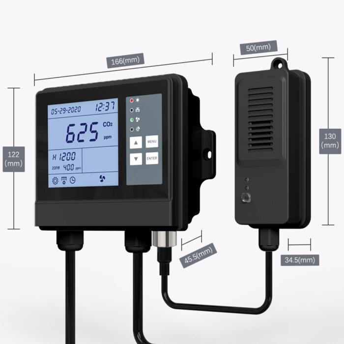 GZAIR 1600P-F Carbon Dioxide Controller CO2 Meter Day and Night with Relay Function 16ft Cable NDIR Sensor Fan Controller for Grow Room, Greenhouse, Grow Tent, Home, Office, Factory - Image 6