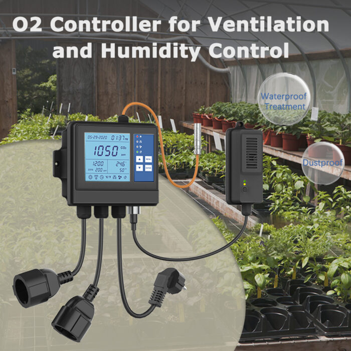 GZAIR 1600Pro Vegetable home cultivation climate controller for ventilation & humidifier mushroom grow co2 controller - Image 3